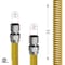 Flextron Gas Line Hose 5/8'' O.D.x12'' Len 1/2" FIP Fittings Yellow Coated Stainless Steel Flexible Connector FTGC-YC12-12B - alternate 5